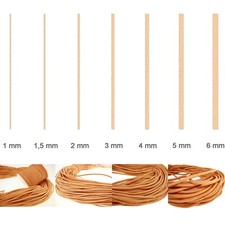 1 Metro - Cavo Cuoio Ø 1/1,5 / 2/3/4/5 / 6 MM Cintura Pelle, Cinturino Pelle