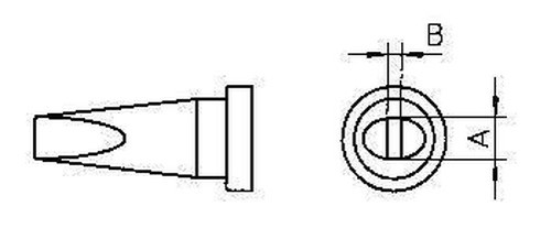Saldatore punta 4mm b - saldatore, 2.4mm
