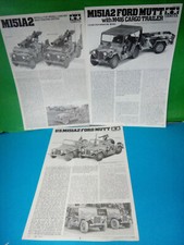  FOGLI ISTRUZIONI X KIT TAMIYA JEEP US M151A2 FORD MUTT M151A2 1/35  