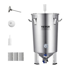 VEVOR Fermentatore a secchio per produzione di birra in acciaio inox 30L