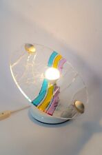 ♥ LAMPADA DA TAVOLO POP ART DESIGN TOFFOLI SERIE DISCO APPLIQUE ANNI 80 90 PLEXI