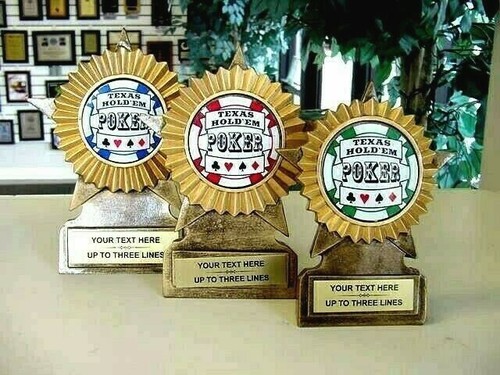 Poker award trophy set - trophy, em