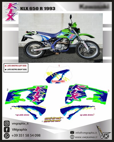 Klx 650r 1993 adesivi - klx,