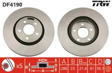 Set freni a disco TRW DF4190