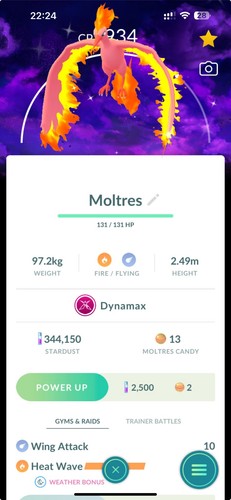 Shiny dynamax moltres max - shiny,