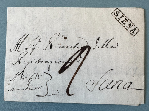 Lettera prefilatelica siena - lettera,