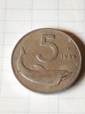 Moneta da 5 lire anno 1954