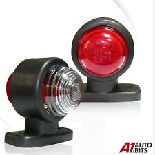 2 Indicatore Laterale Luci Rimorchio Camion Omologato 0140B 12V 24V Rosso Bianco