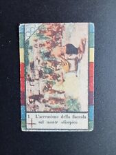 figurina OLIMPIADI anni 50 n. 1 L'ACCENSIONE DELLA FIACCOLA SUL MONTE OLIMPICO