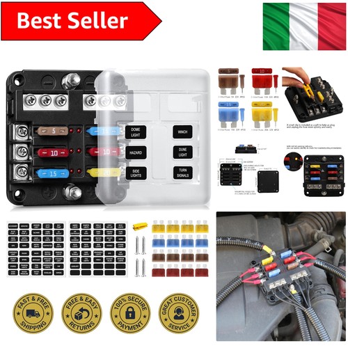 Scatola porta fusibili 12v 6 - fusibili, a