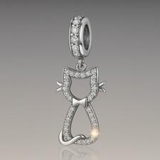 Ciondolo gatto argento