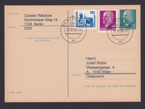 Intero postale ddr - postale, 76