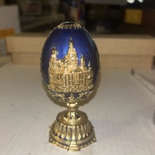 Copia Uovo Fabergé Blu Con La