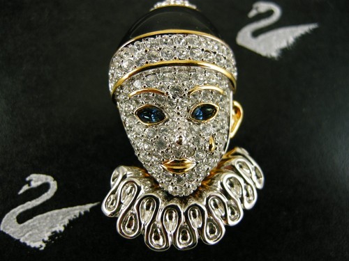 Spilla pierrot cristallo - pierrot,