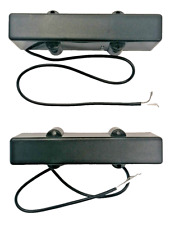 Pickup Doppio al Ponte o Manico per Basso Elettrico Nero Coperto 10,5x2cm