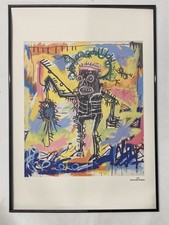 Jean-Michel Basquiat : Lithographie numérotée 50 par 70 cm. Vendue Encadrée