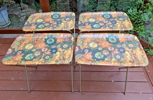 Set vassoi vintage anni 60 - tv,