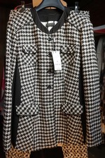 Moda donna giacca cappotto blazer Apanage 46 nuovo donna unisex misto lana boutique