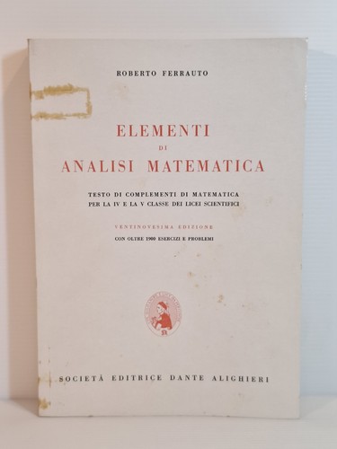 Elementi analisi matematica - elementi, di