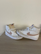 SCARPE NIKE BLAZER DONNA N 36.5 - bianche e rosa - sneakers in pelle e camoscio