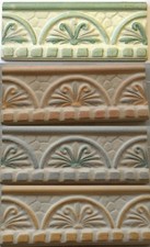 40 pz Listelli Orvieto 8x20 verde-rosa-beige-azzurro rivestimento bagno ceramica