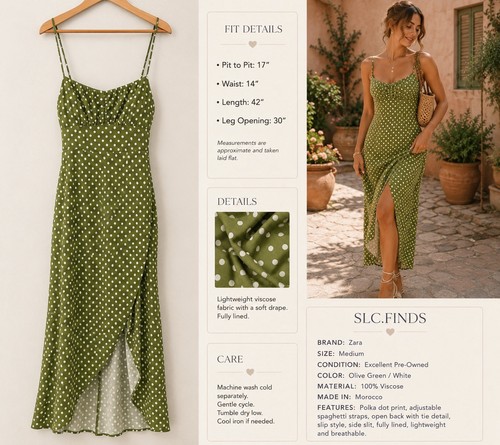 Abito midi zara verde - midi,