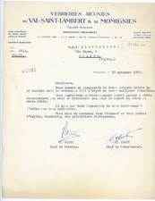 1957 MOMIGNIES (B) Verreries Reunies du VAL-SAINT-LAMBERT & de MOMIGNIES Lettera
