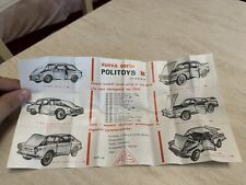 Splendida brochure catalogo depliant modellini Politoys APS M 1966 scala 1:43