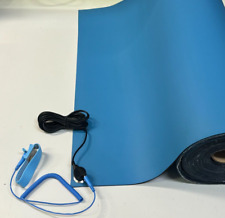 Tappetino da messa a terra antistatico ESD con cinturino da polso e cavo da terra, 2' di larghezza x 3' di lunghezza