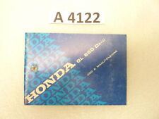 Honda GL 650 DX II libretto uso e manutenzione ORIGINALE NO REPLICA bucato