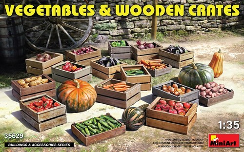Vegetables wooden crates - vegetables, &