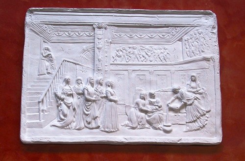 Bassorilievo gesso bianco - in,