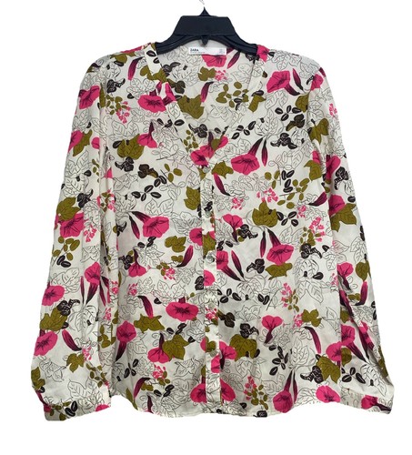Zara 1975 pink flower floral - zara,