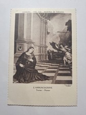 Cartolina 1935 Mostra Tiziano Venezia, L’Annunciazione Treviso, 20c rosso
