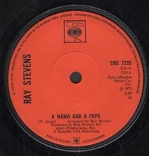 Ray Stevens A Mama E A Papa 7" Vinile UK CBS 1971 In Manica Generica CBS7235