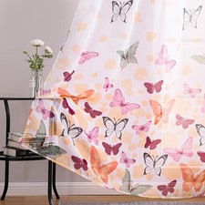 Butterfly Sheer Curtains for