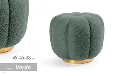 POUF IN TESSUTO ELEGANTE VERDE