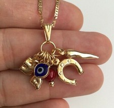 COLLANA PORTAFORTUNA ORO 18 KT
