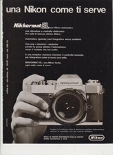 advertising Pubblicità NIKON NIKKORMAT  EL 1975 -REFLEX FOTOGRAFIA ANALOGICA