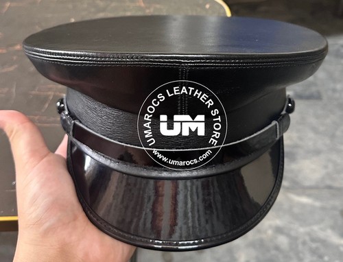Cappello uomo pelle nera