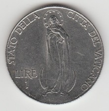 PIO XII VATICANO 1 LIRA 1941