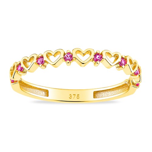 Anello eternità cuore rubino - eternità,
