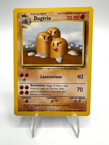 Carta pokémon dugtrio - carta,