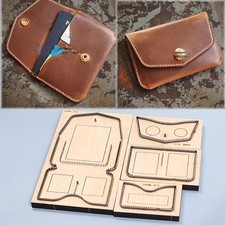 Porta passaporto artigianale in pelle portafoglio taglio fustelle coltello stampo 15x10cm