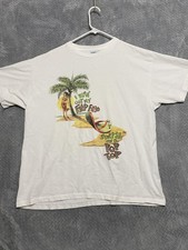 Camicia vintage Margaritaville uomo 2XL bianca anima caraibica Jimmy Buffett anni 90