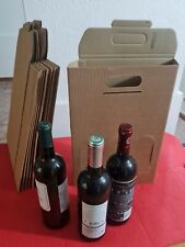 Vino portabottiglia 10 Scatole  trasporta  3 Bottiglie Regalo  Sacchetto  Busta 
