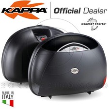 KAPPA K40N COPPIA VALIGIE BORSE RIGIDE LATERALI NERE MONOKEY UNIVERSALI PER MOTO