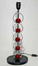 Lume Base Acciaio Bordeaux Arredo Moderno  *82506