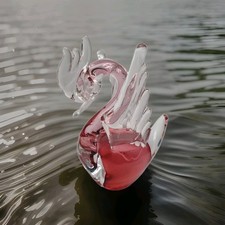 Vintage◇Cigno In Vetro Di