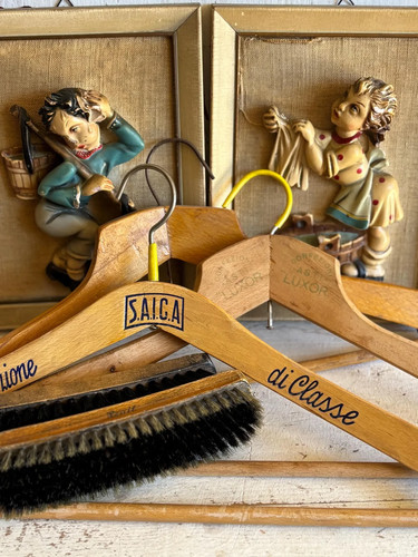 Vintage grucce legno con - 3,